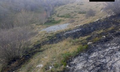 Incendio della vegetazione oggi a Ormea