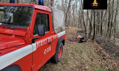 Incendio nei boschi a Podio di Demonte