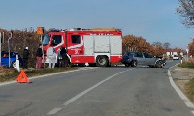 Scontro tra due auto sulla strada provinciale 174 tra Busca e Caraglio