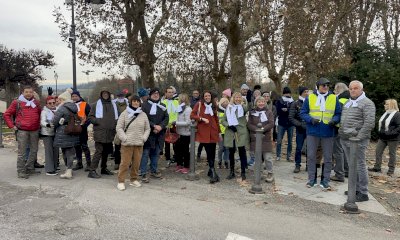 No bitumificio, a Bene Vagienna la “camminata solidale” degli attivisti