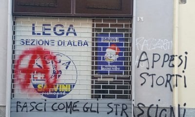 Imbrattata la sede Lega di Alba, Bergesio: 