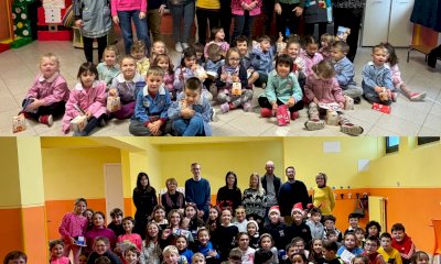 Rifreddo: amministratori, associazioni e dirigente in versione Babbo Natale per i ragazzi delle scuole