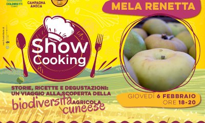Coldiretti Cuneo: nuovo show cooking Campagna Amica a base di renetta, antica varietà di mele