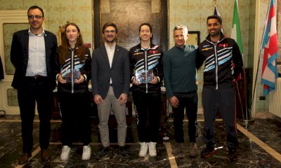 Alba: una targa alle campionesse di badminton Ilaria Fornaciari e Sofia Protto