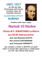 10 ottobre nella Chiesa di San Sebastiano si ricorda Don Giovanni Battista Rubino